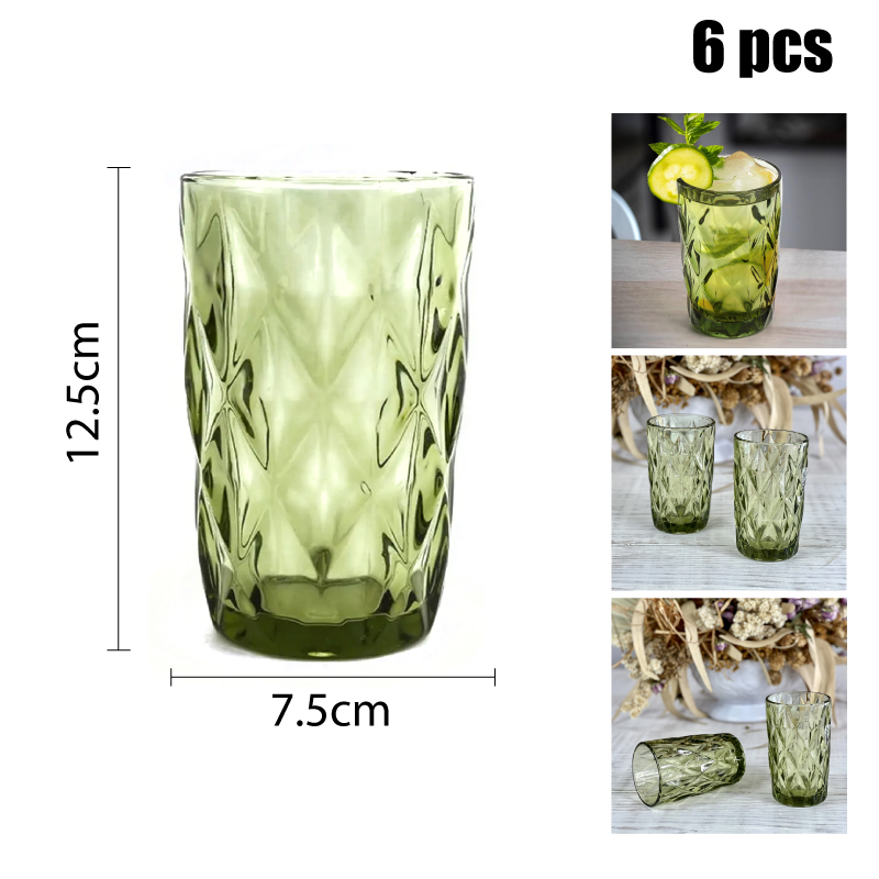 Vaso de Vidrio Verde 400ml