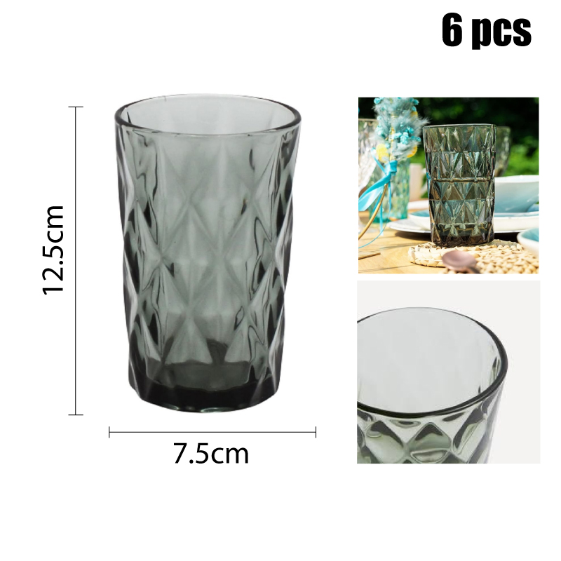Vaso Gris de Vidrio 400ml