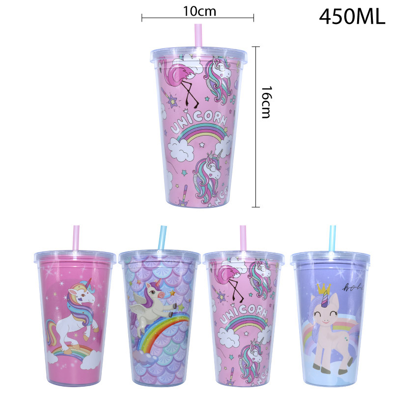 Vaso Plástico 450ml - Unicornio