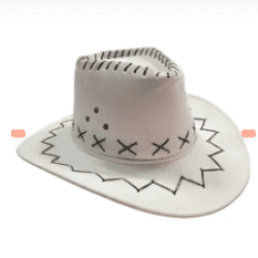 SOMBRERO VAQUERO NIÑO BLANCO