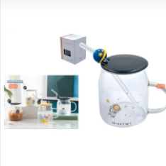 TAZA DE VIDRIO DE ASTRONAUTA