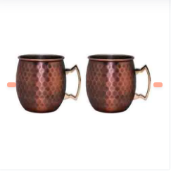 SET DE TAZAS COBRE