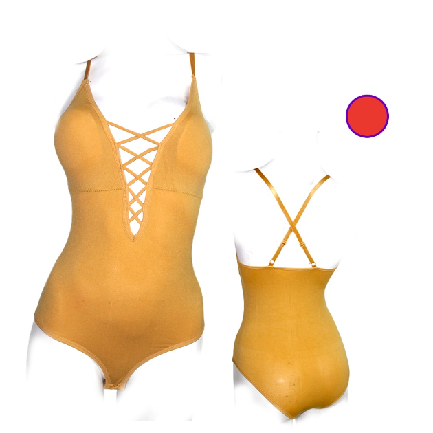 BODY FAJA CON DISEÑO DE TIRAS CRUZADAS PARA MUJER 