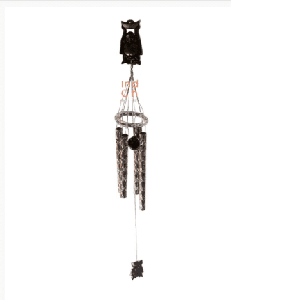 CAMPANA DE VIENTO PLATIADO CON BUDHA