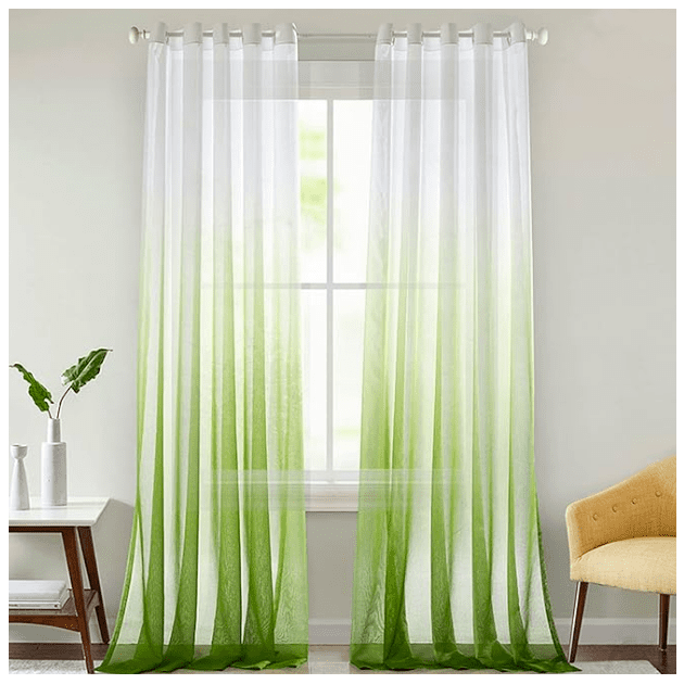 SET DE CORTINAS CON COLOR DEGRADADO