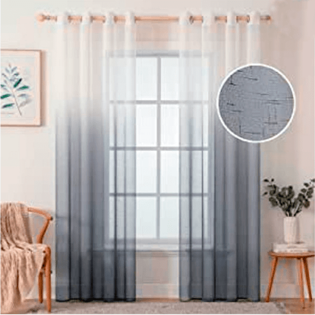 SET DE CORTINAS CON COLOR DEGRADADO