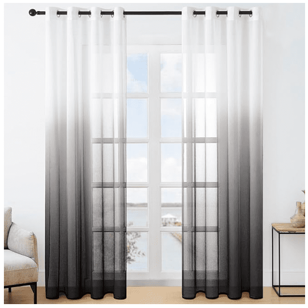 SET DE CORTINAS CON COLOR DEGRADADO