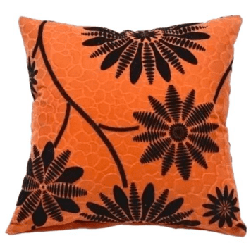 funda de cojin flocado de girasol