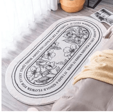 alfombra estampada ovalada