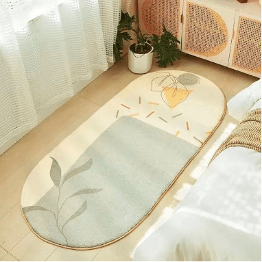 alfombra estampada ovalada