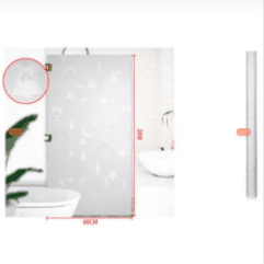 PAPEL ADHESIVO PARA CRISTALES CON ESTAMPADO TRANSPARENTE