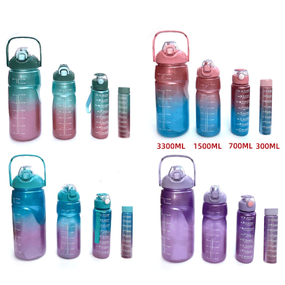 SET 4 BOTELLA PLASTICA 