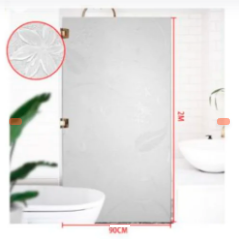 ADHESIVO PARA CRISTAL ESTAMPADO DE FLORES