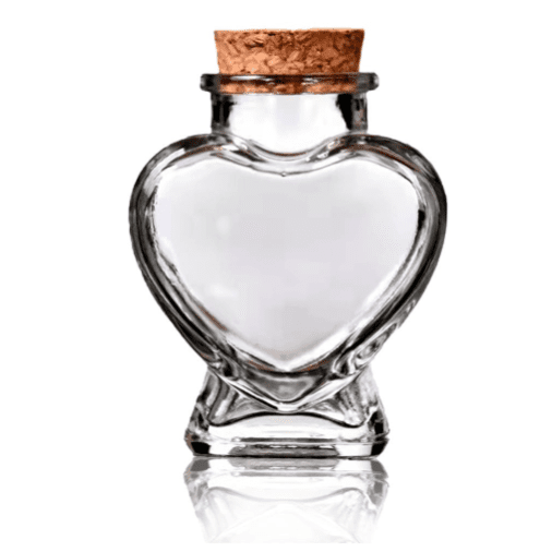 FRASCO VIDRIO CORAZON