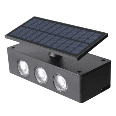 lampara solar led exterior aplique premium 6led