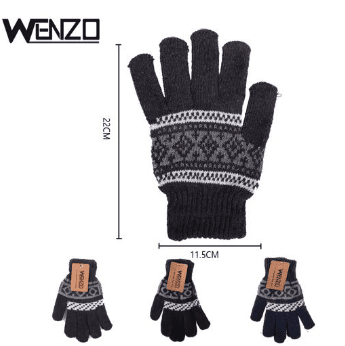 guantes de jacquard para hombre