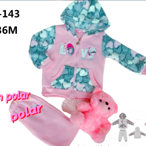 Buzos Completos con Polar y Plush de Niña