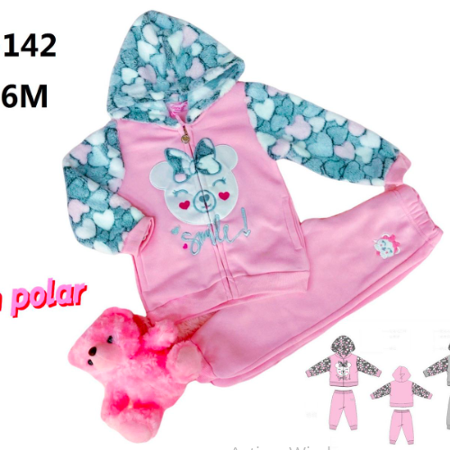 Buzos Completos con Polar y Plush de Niña