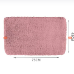 ALFOMBRA DE PELO LARGO DE COLOR ROSA