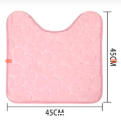 ALFOMBRA DE BAÑO DE COLOR ROSA CLARO