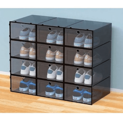 caja de zapatos negra love para hombre 6 piezas