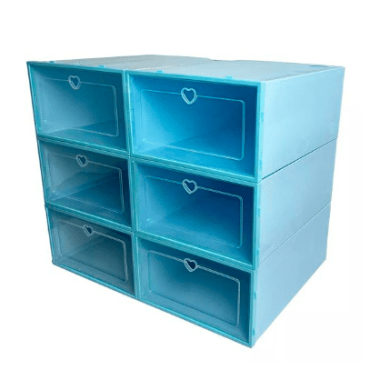 caja de zapatos azul love hombre 6 pzs
