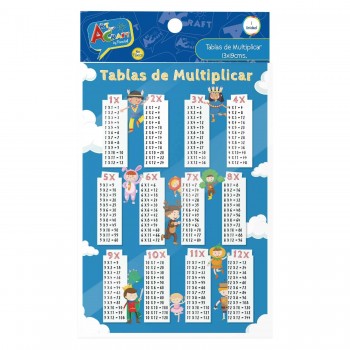 ETIQUETA ADHESIVA TABLA DE MULTIPLICAR