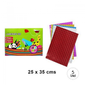 CARPETA LAMINAS 3D 5 COLORES
