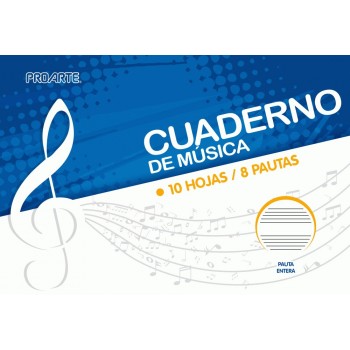 CUADERNO MUSICA PAUTA ENTERA