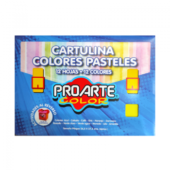 ESTUCHE CARTULINA COLORES PASTELES