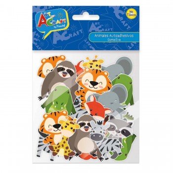 ANIMALES AUTOADHESIVOS GOMA EVA