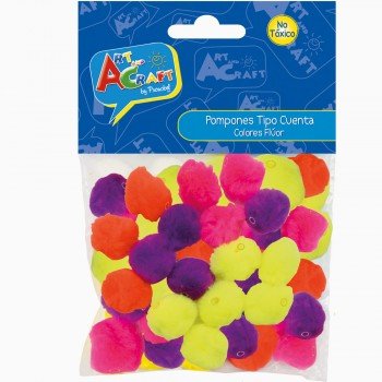 POMPONES COLORES FLOUR