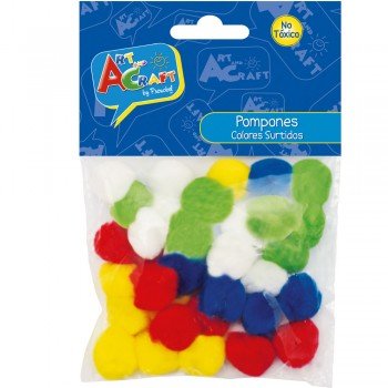 POMPONES COLORES SURTIDOS