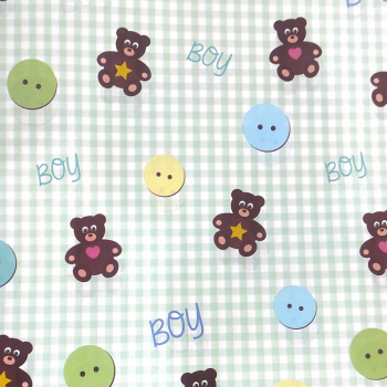 PAPEL DE REGALO BEBE CELESTE