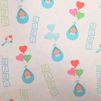 PAPEL DE REGALO BEBE GLOBO