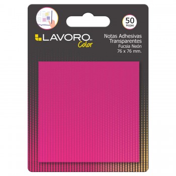 NOTAS ADHESIVAS FUCSIA TRANSPARENTE