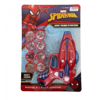 PISTOLA LANZA DISCO SPIDERMAN MARVEL