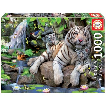PUZZLE 1000 PIEZAS TIGRE BLANCO