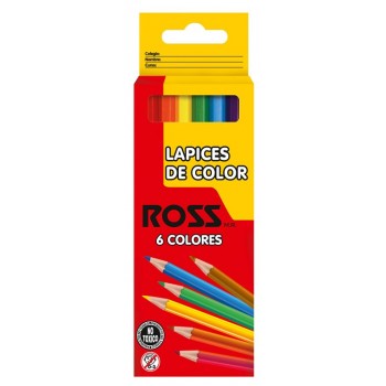 LAPICES 6 COLORES CORTOS ROSS
