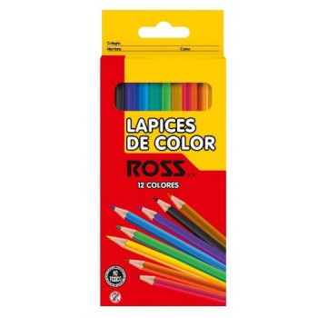 LAPICES 12 COLORES LARGOS ROSS