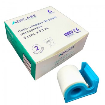 CAJA 6 CINTAS ADHESIVA DE PAPEL MICROPOROSA