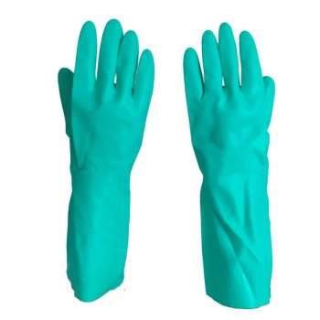 PAR DE GUANTES INDUSTRIALES NITRILO VERDE TALLA L