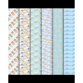PAPEL DE REGALO COUCHE GUAGUA NIÑITOS DISEÑOS SURTIDOS