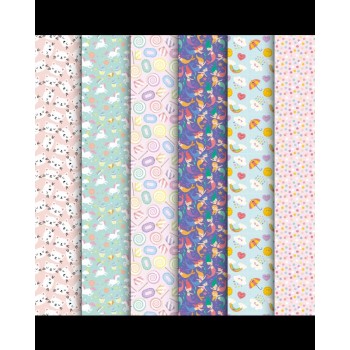 PAPEL DE REGALO COUCHE NIÑA DISEÑOS SURTIDOS 