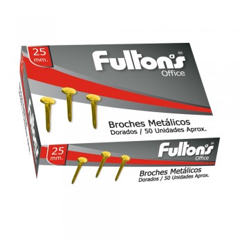 BROCHES METALICOS DORADOS